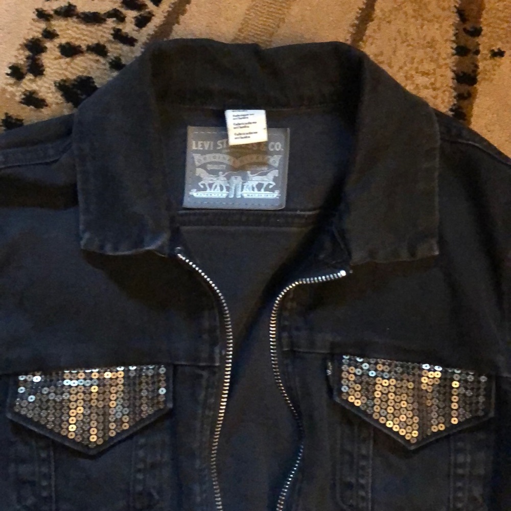 Levi Sequin Jean Jacket - image 2